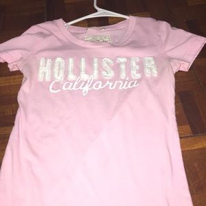 Girls pink short sleeve Hollister shirt